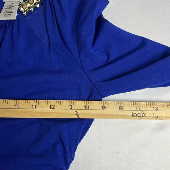 Vintage Cache Ruched Long Sleeve‎ Dress XS - Picture 7 of 9